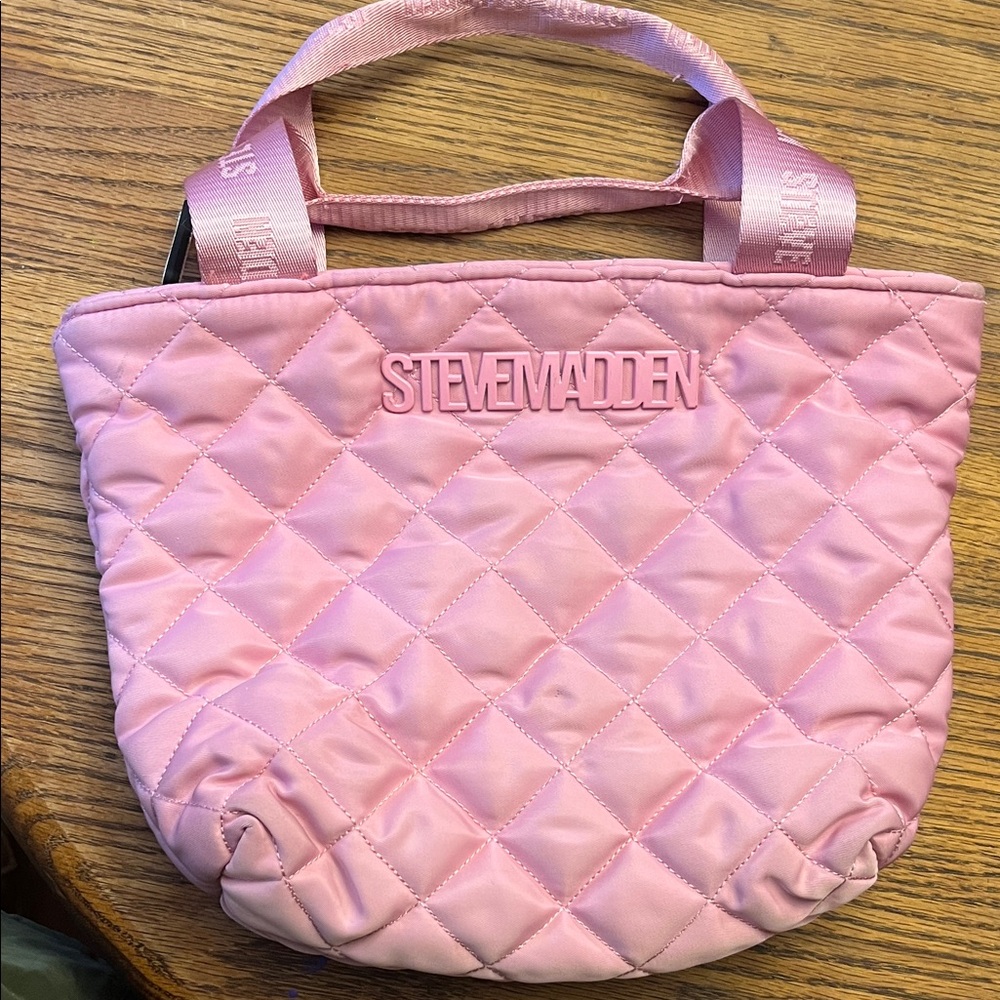 Steve Madden Light Pink Quilted Tote